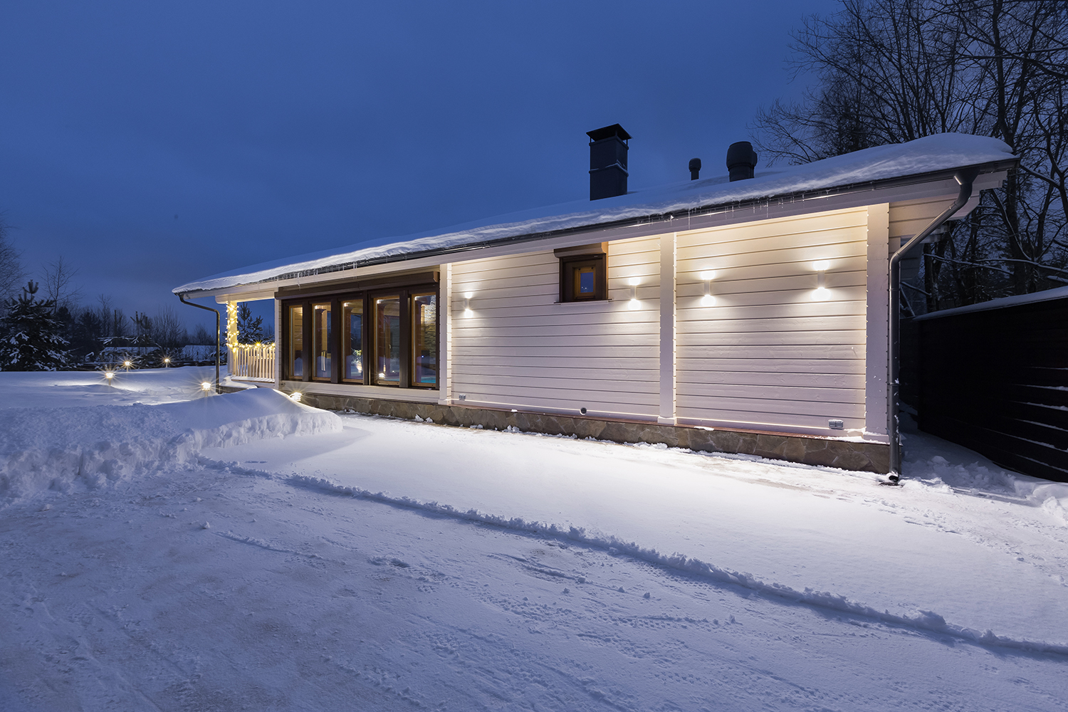 Фото дизайн экстерьера, Гостевой флигель площадью 213 кв.м. в стиле Шале (Швейцария). 46, проект Охотничий дом, Автор проекта: Дизайнеры Наталия Сморгонская