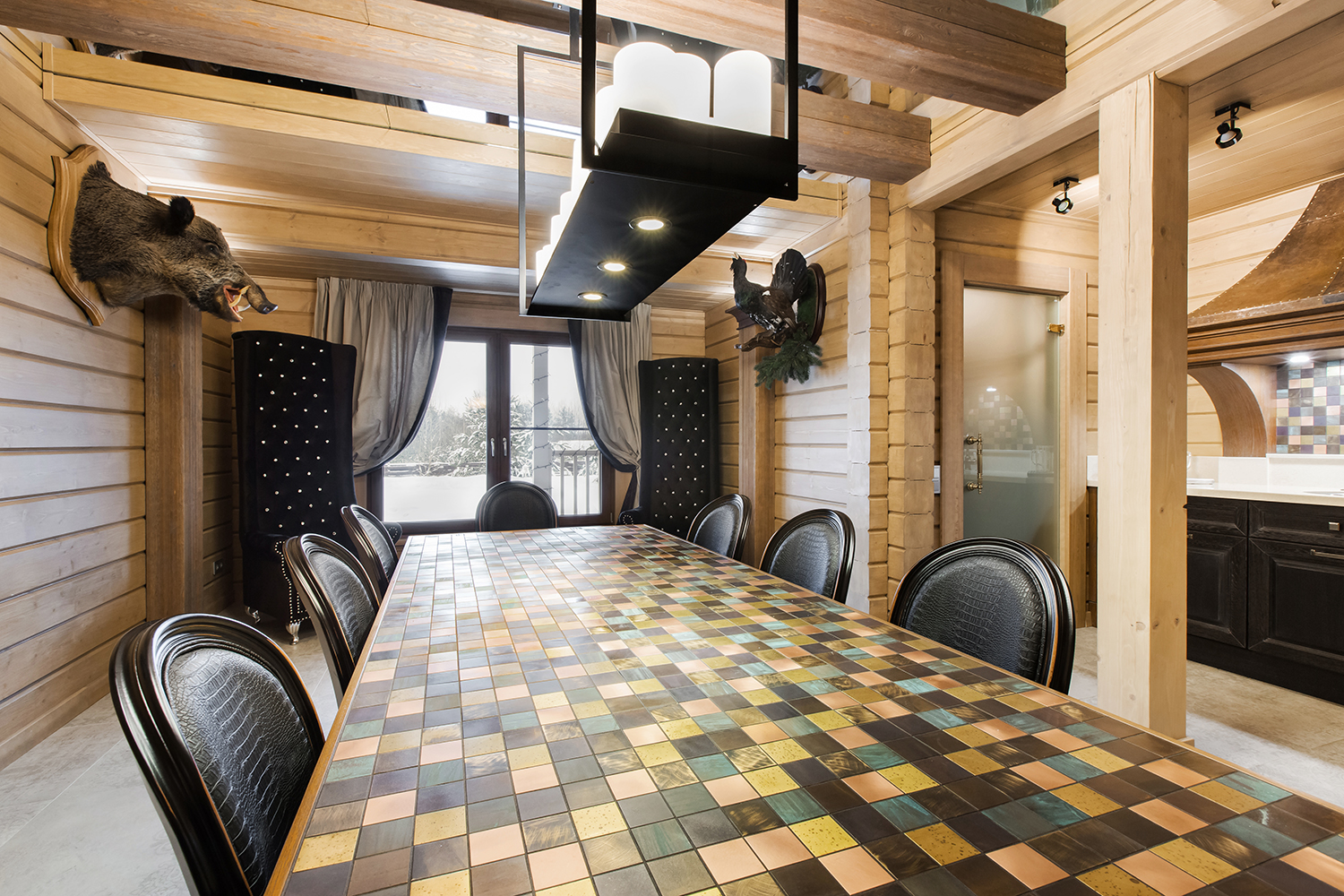 Фото интерьера, Комната отдыха площадью 30 кв.м. в стиле Шале (Швейцария). Проект 1 - Охотничий дом, Автор проекта: Дизайнеры Наталия Сморгонская