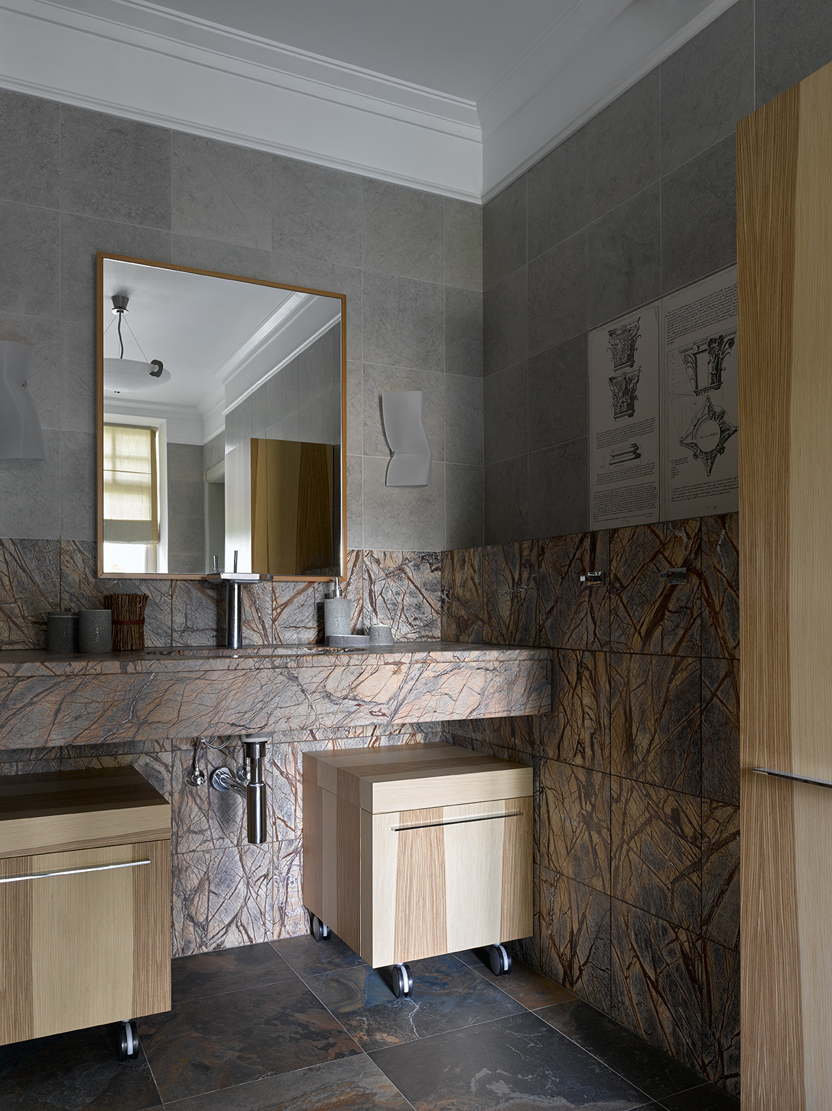 Фото интерьера, Ванная комната площадью 10 кв.м. в стиле Классическая. Проект Дом в поселке Поведники - Дом в поселке Поведники, Автор проекта: Дизайнеры Анна Разумеева-Смирнова