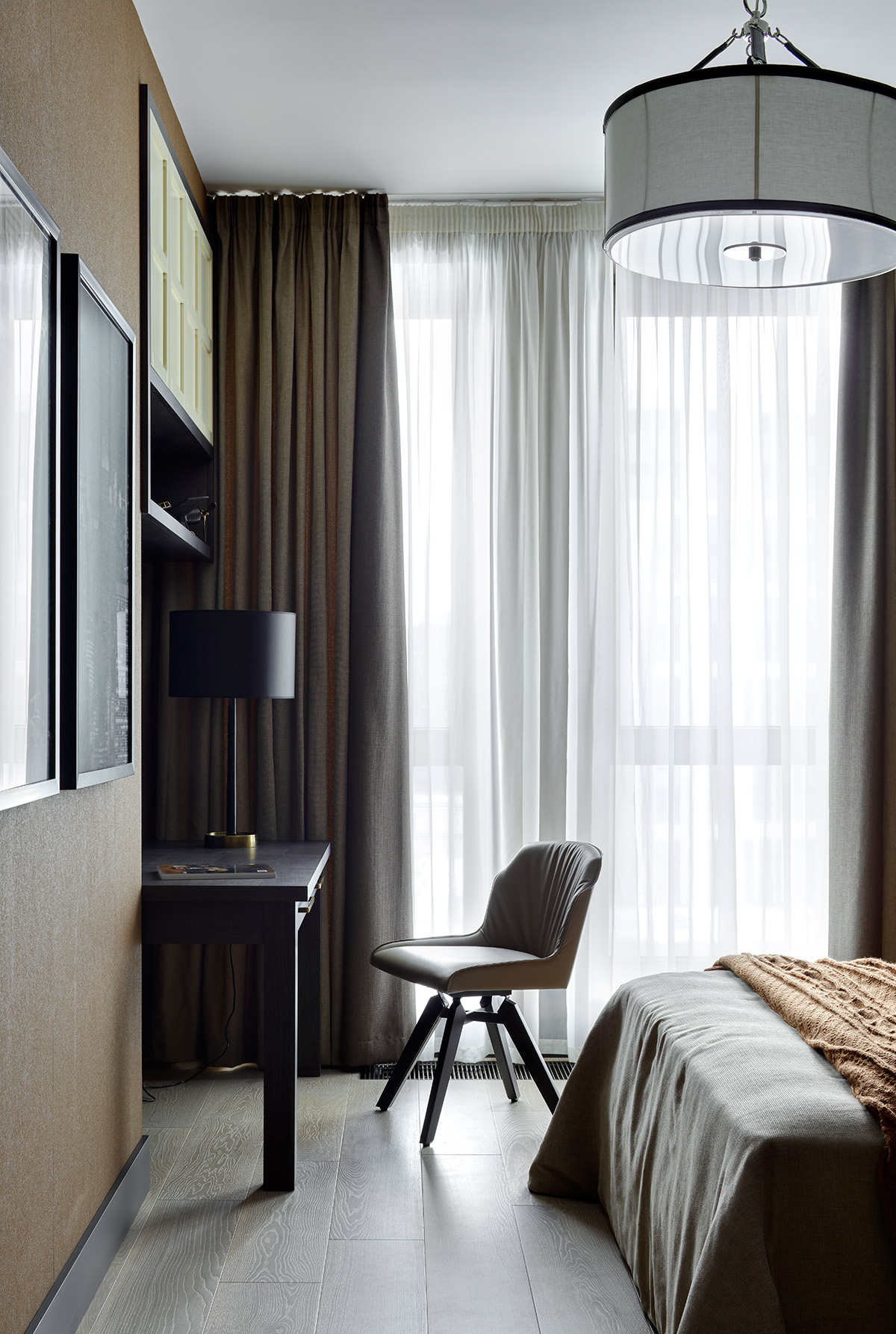 Фото интерьера, Гостевая спальня площадью 16 кв.м. Проект Гостевая спальня - Квартира в ЖК Барин Хаус, Автор проекта: Архитекторы Павел Бурмакин