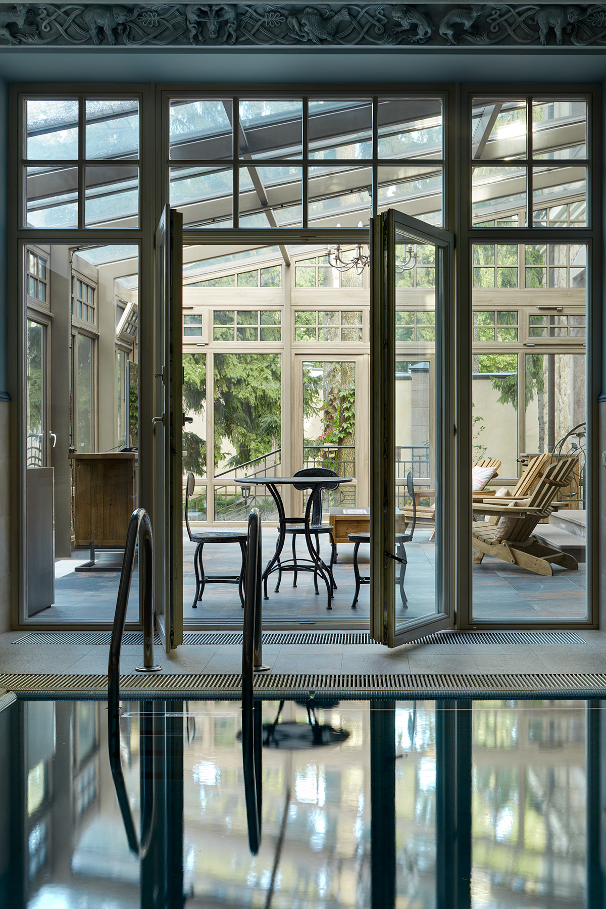 Фото дизайна, Бассейн в стиле Историческая эклектика, Дом в поселке Поведники Автор проекта: Дизайнеры Анна Разумеева-Смирнова