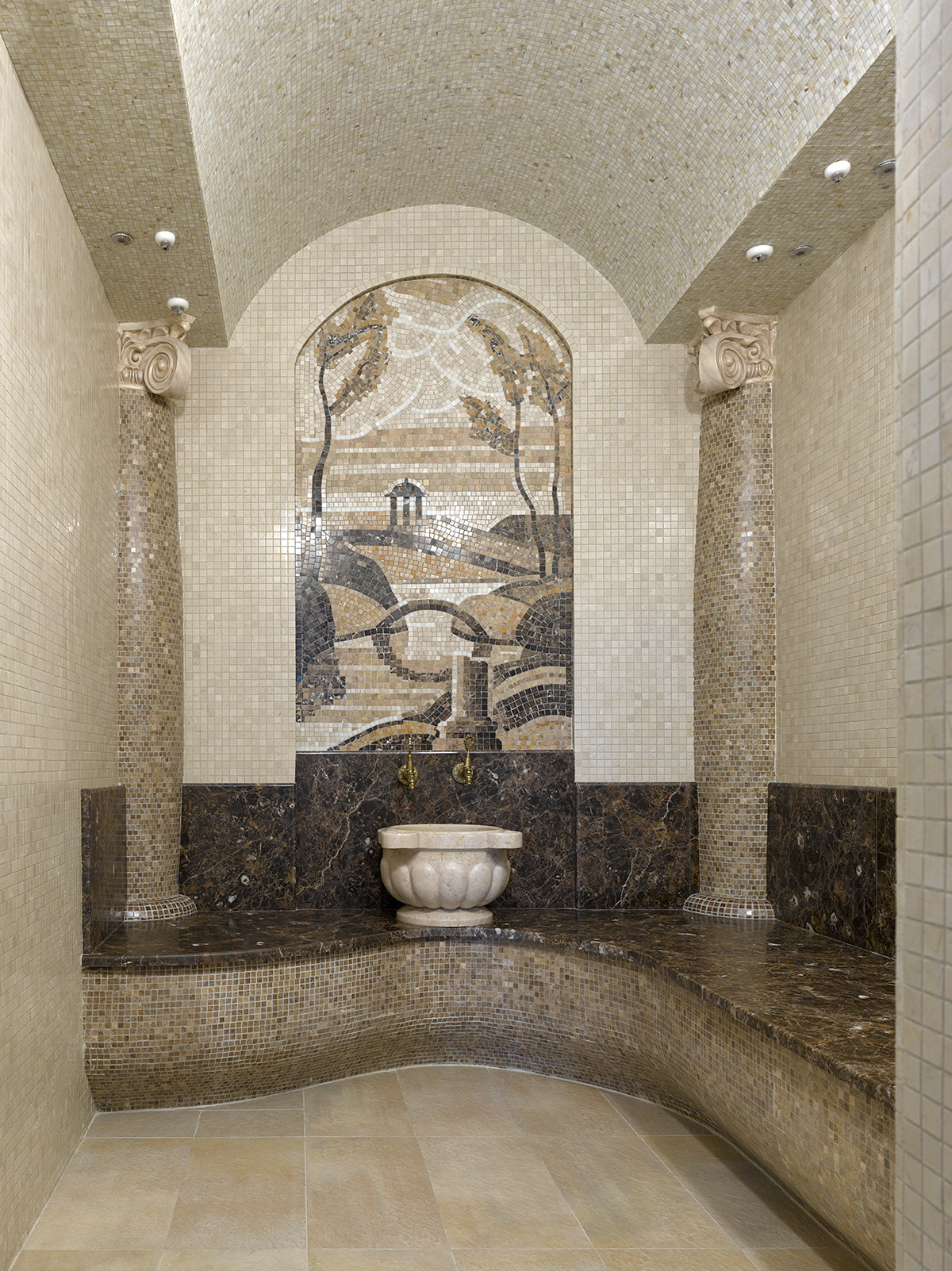 Фото интерьера, Хамам площадью 6 кв.м. в стиле Классическая. Проект Дом в поселке Поведники - Дом в поселке Поведники, Автор проекта: Дизайнеры Анна Разумеева-Смирнова