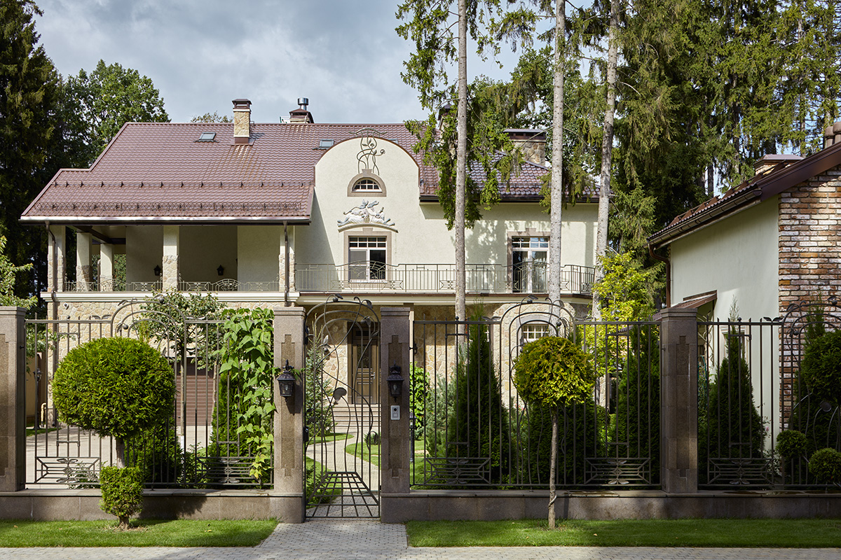 Фото дизайн экстерьера, Коттедж для постоянного проживания площадью 907 кв.м. в стиле Классическая. Дом в поселке Поведники, проект Дом в поселке Поведники, Автор проекта: Дизайнеры Анна Разумеева-Смирнова