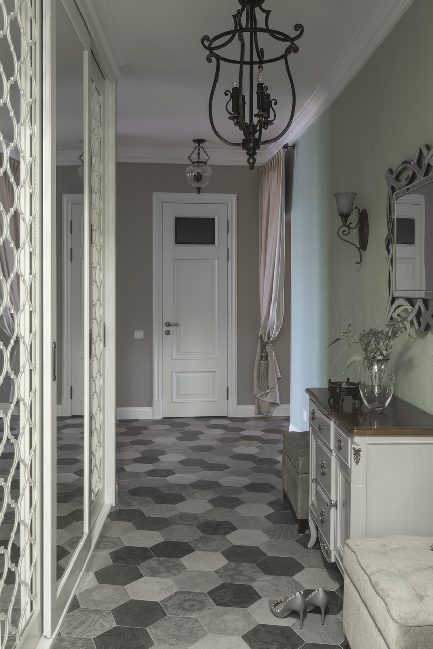 Фото интерьера, Прихожая, холл площадью 17 кв.м. Проект Квартира в ЖК Маршал - Квартира в ЖК Маршал, Автор проекта: Дизайнеры Елена Маркина