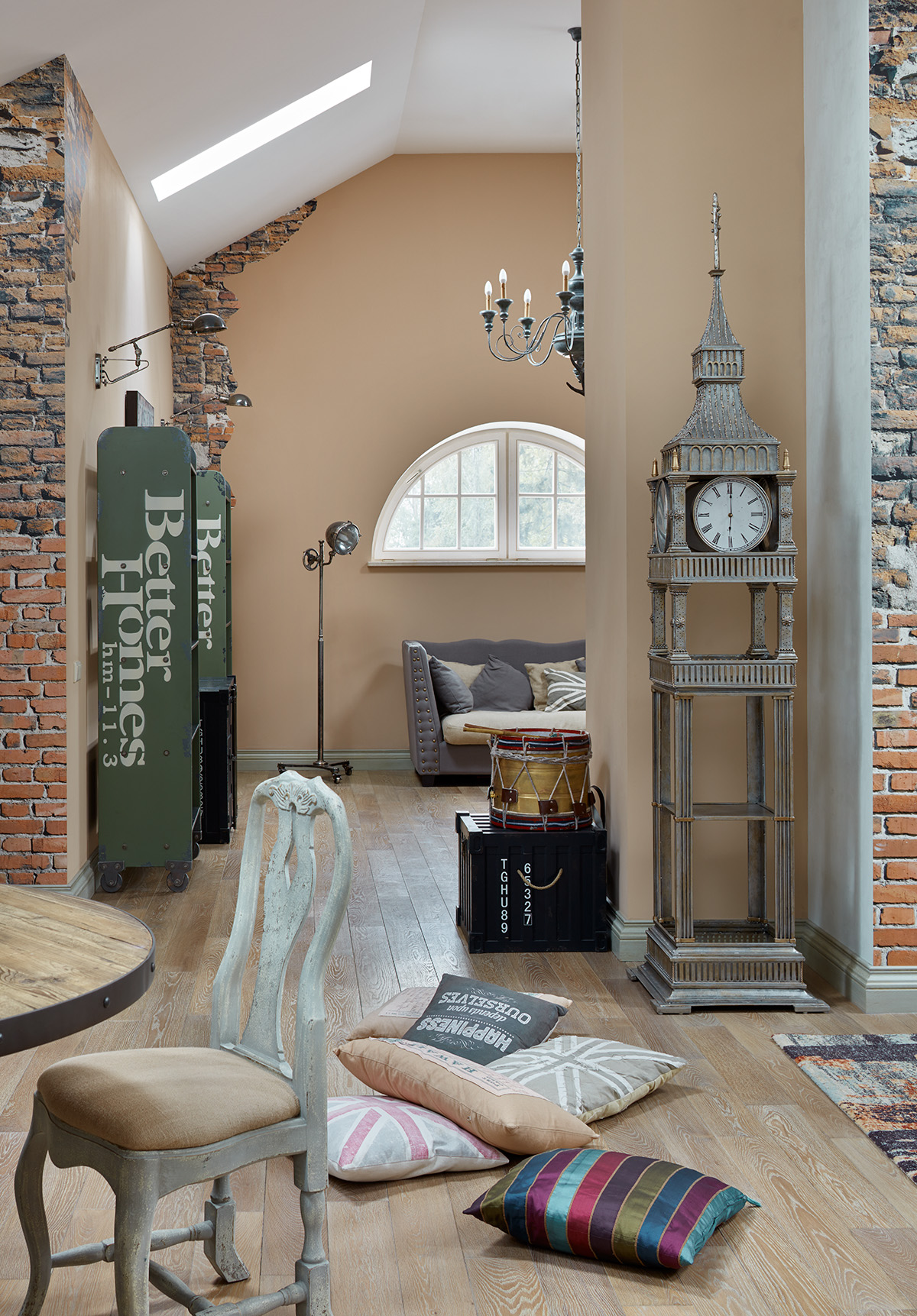 Фото интерьера, Мансарда площадью 64 кв.м. в стиле Лофт/промышленный стиль. Проект Дом в поселке Поведники - Дом в поселке Поведники, Автор проекта: Дизайнеры Анна Разумеева-Смирнова