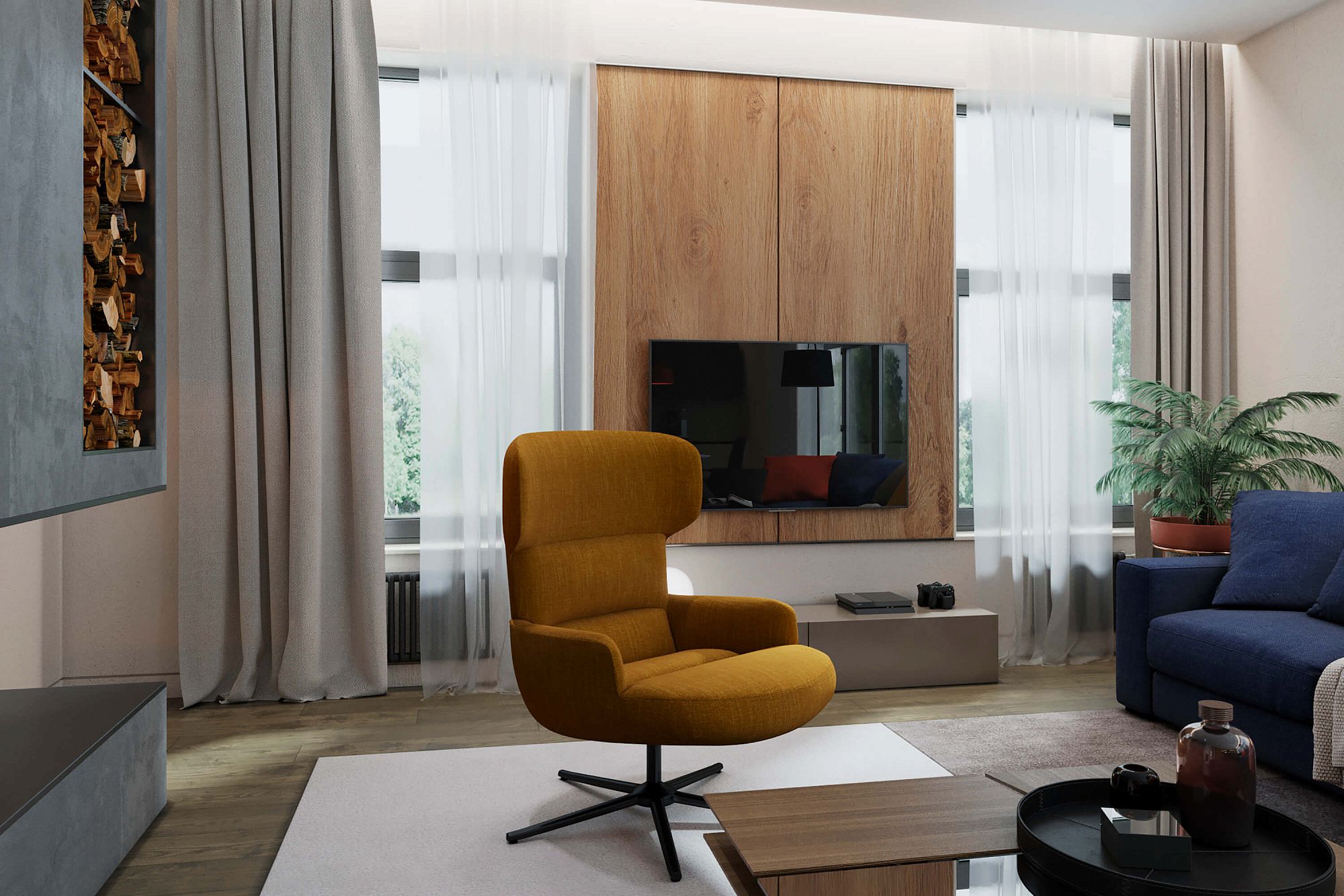 3D интерьера, Дом в Химках 300 кв.м Проект Дом в Химках 300 кв.м - Дом в Химках 300 кв.м, Автор проекта: Дизайнеры Alex Geometrium