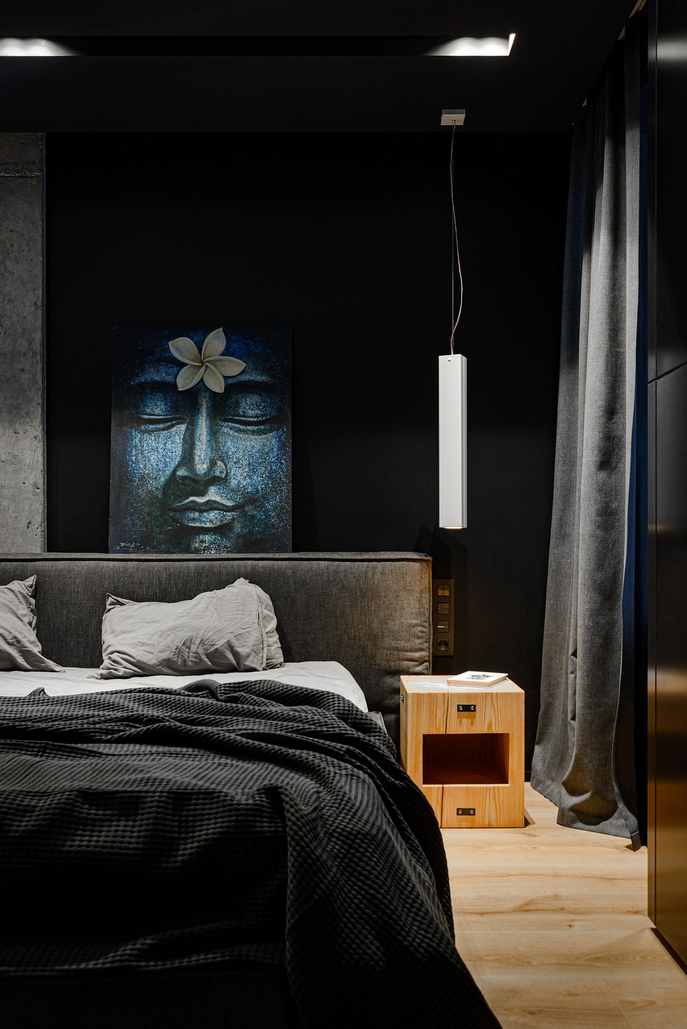 Фото интерьера, Спальня площадью 64 кв.м. в стиле Лофт/промышленный стиль. Проект Jetsman - JETSMAN, Автор проекта: Архитекторы Максим Павленко