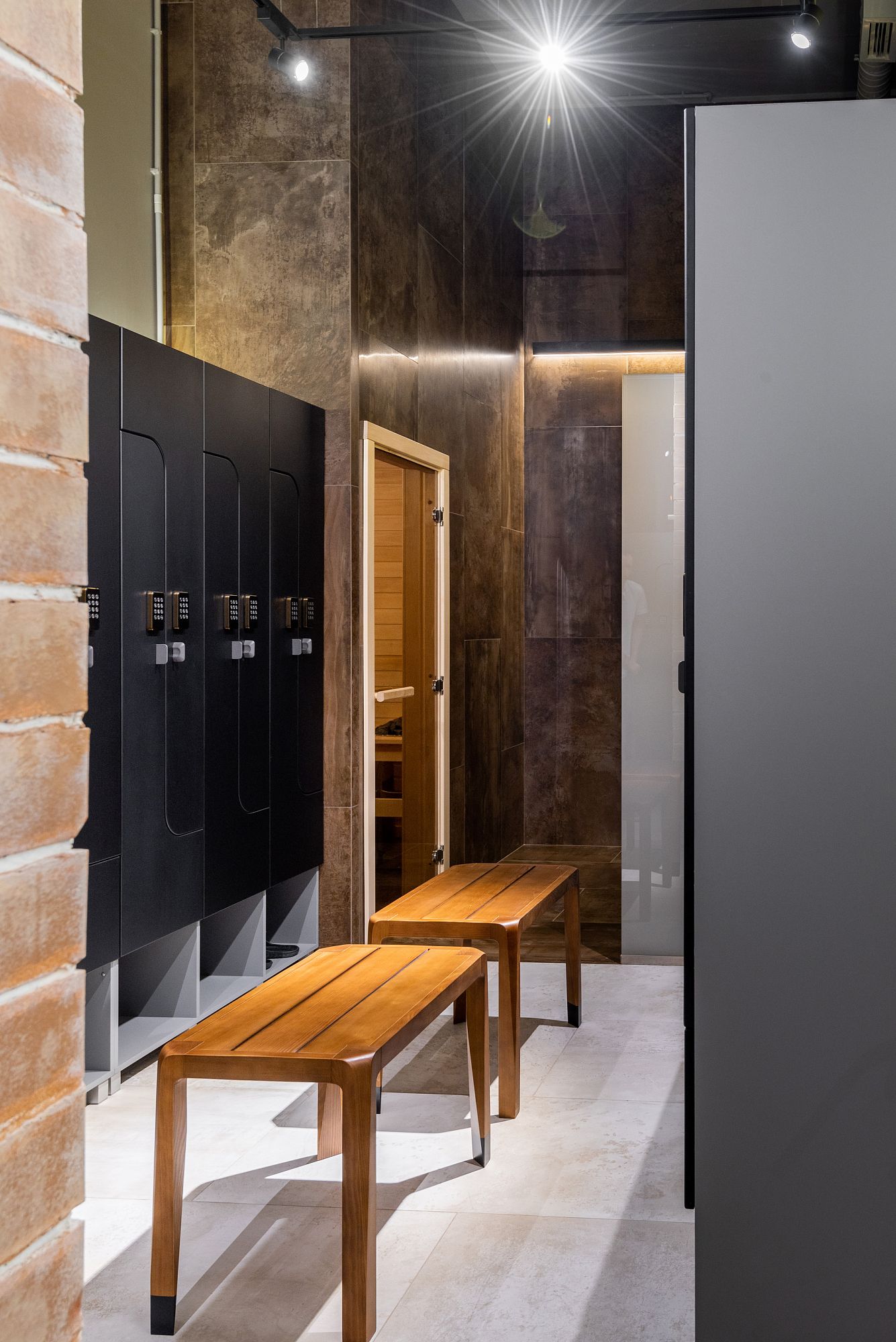 Документация интерьера, Мужская раздевалка. площадью 360 кв.м. в стиле Лофт/промышленный стиль. Проект Мужская раздевалка в фитнес центре. - Фитнес-центр, Автор проекта: Дизайнеры Марина Кутепова