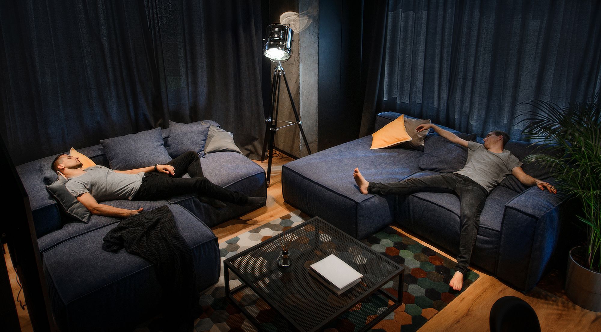 Документация интерьера, Гостиная площадью 64 кв.м. в стиле Лофт/промышленный стиль. Проект Jetsman - JETSMAN, Автор проекта: Архитекторы Максим Павленко