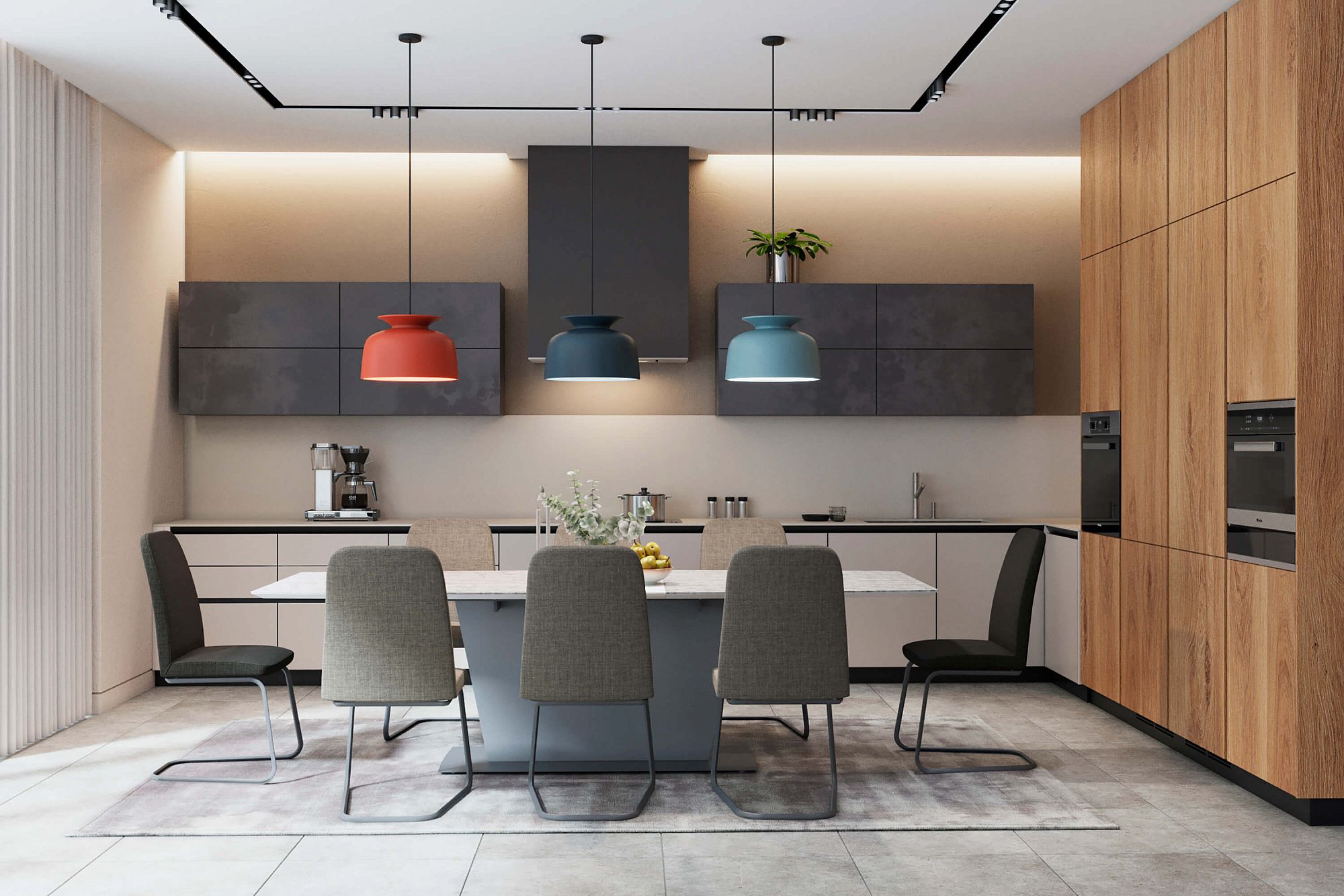 3D интерьера, Дом в Химках 300 кв.м Проект Дом в Химках 300 кв.м - Дом в Химках 300 кв.м, Автор проекта: Дизайнеры Alex Geometrium