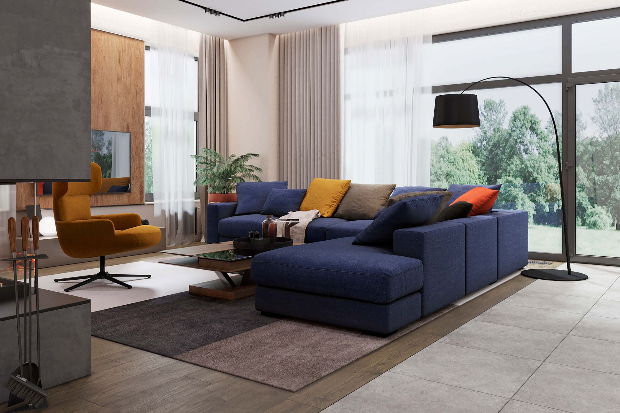 3D интерьера, Дом в Химках 300 кв.м Проект Дом в Химках 300 кв.м - Дом в Химках 300 кв.м, Автор проекта: Дизайнеры Alex Geometrium