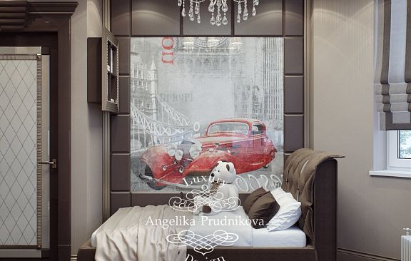 Дизайн-проект интерьера детской спальни для мальчика в ЖК «Фортепиано» на Ленинском