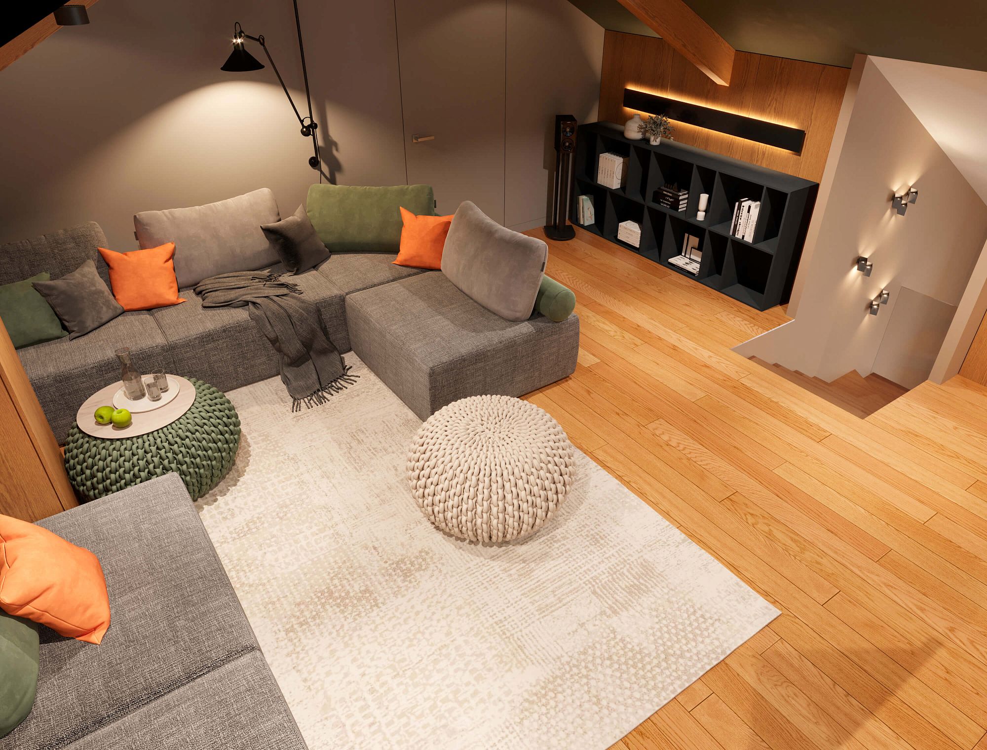 3D интерьера, Дом в Химках 300 кв.м Проект Дом в Химках 300 кв.м - Дом в Химках 300 кв.м, Автор проекта: Дизайнеры Alex Geometrium