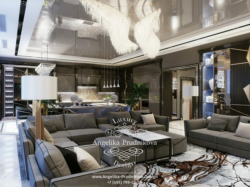 Дизайнпроект интерьера квартиры на Щукинской в стиле модерн с элементами ардеко