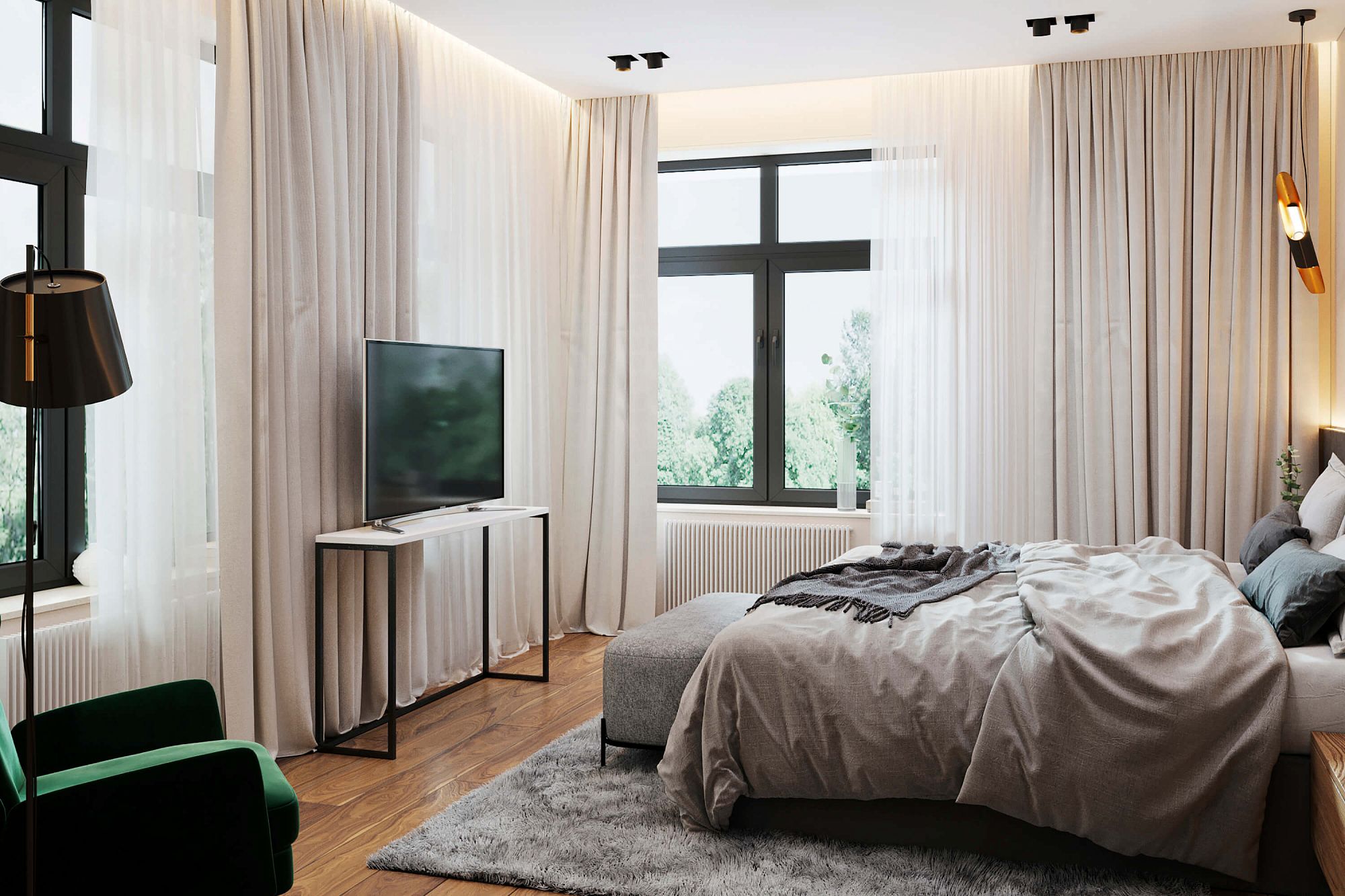 3D интерьера, Дом в Химках 300 кв.м Проект Дом в Химках 300 кв.м - Дом в Химках 300 кв.м, Автор проекта: Дизайнеры Alex Geometrium