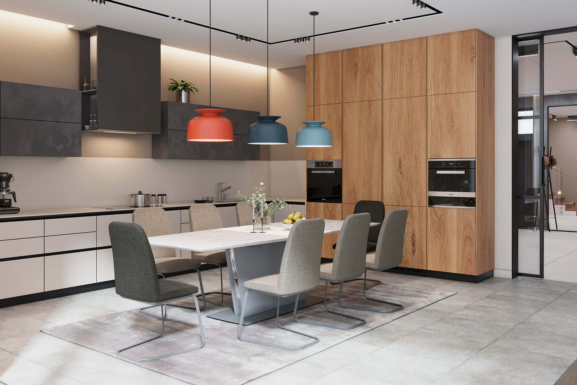 3D интерьера, Дом в Химках 300 кв.м Проект Дом в Химках 300 кв.м - Дом в Химках 300 кв.м, Автор проекта: Дизайнеры Alex Geometrium