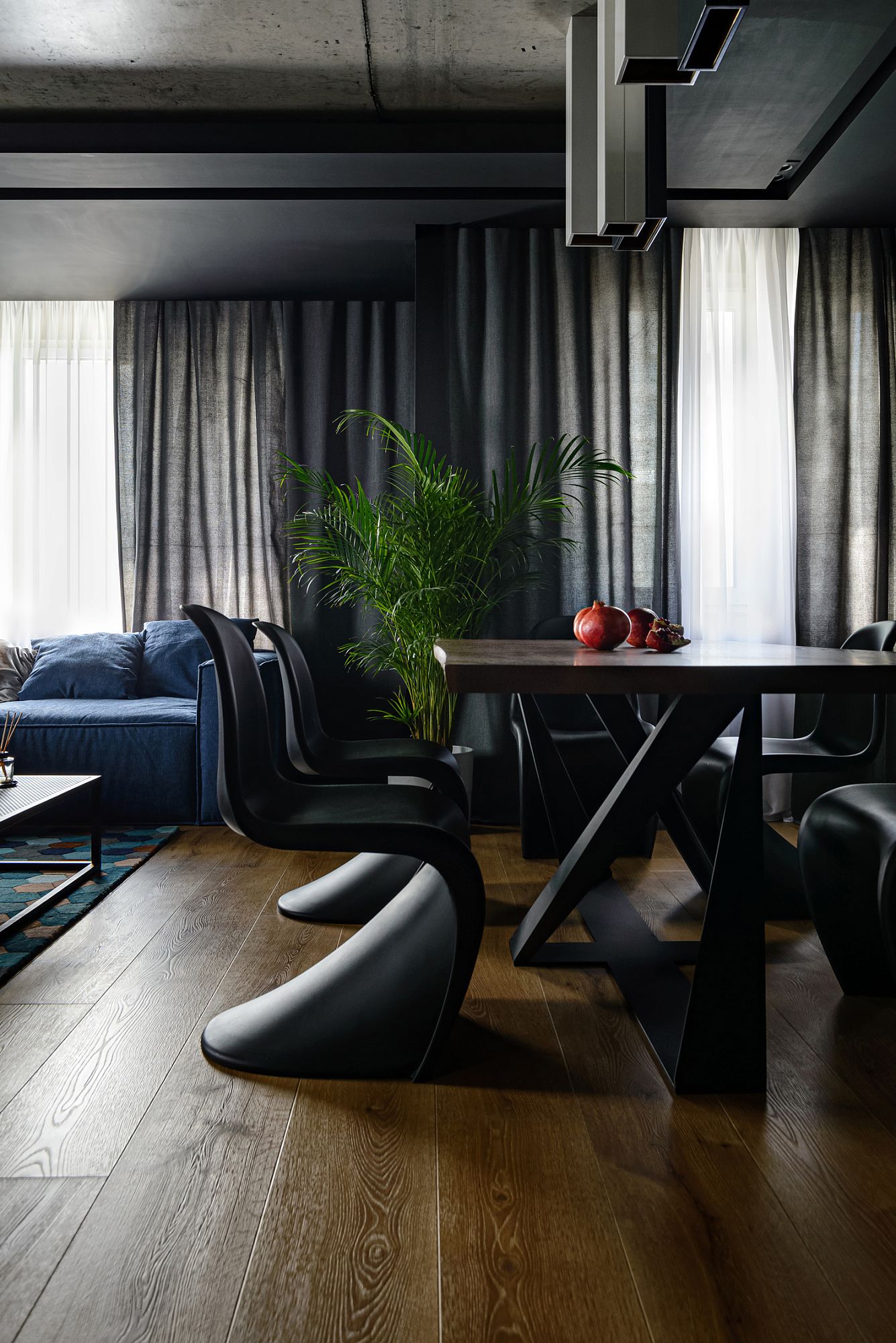 Фото интерьера, Гостиная площадью 64 кв.м. в стиле Лофт/промышленный стиль. Проект Jetsman - JETSMAN, Автор проекта: Архитекторы Максим Павленко